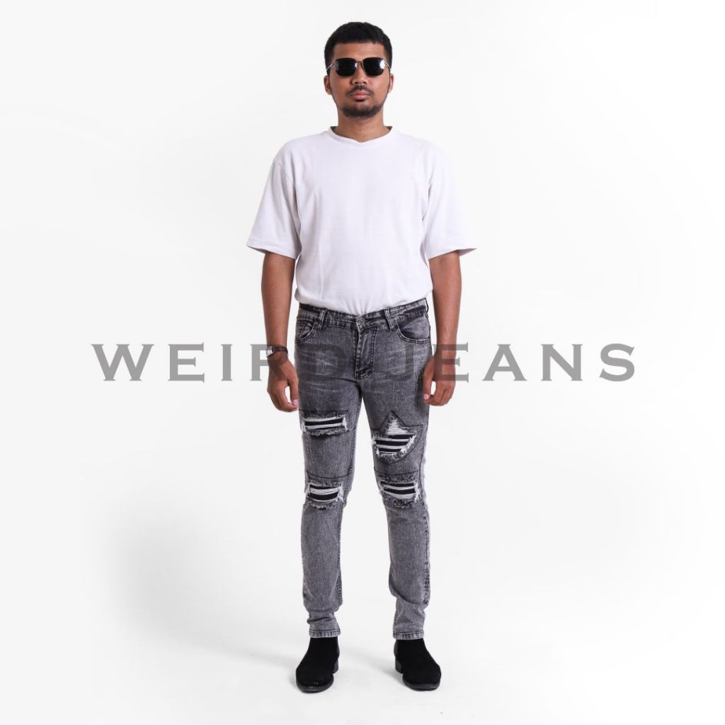 Weird Jeans - Silver Grey - Celana Panjang Jeans Denim Pria Slim Fit Strech - Image 5