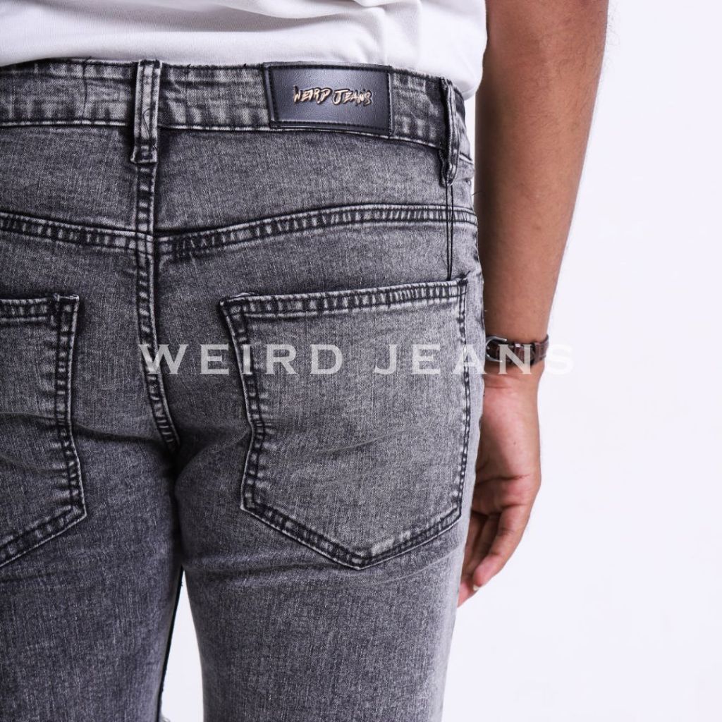Weird Jeans - Silver Grey - Celana Panjang Jeans Denim Pria Slim Fit Strech - Image 7