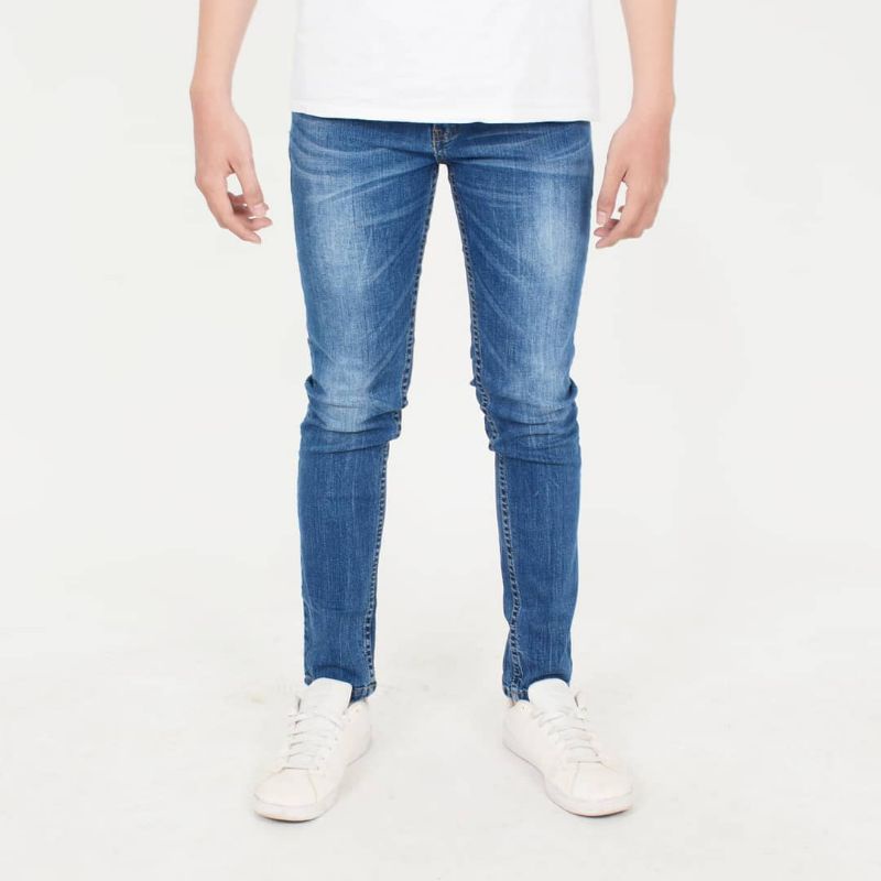 Weird Jeans - Blue Cracked - Celana Jeans