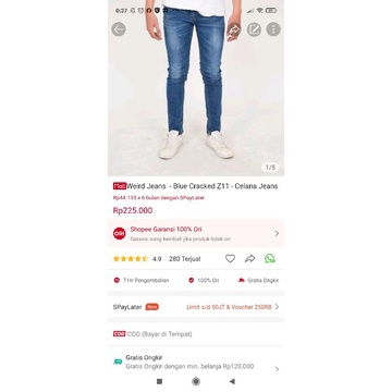 Weird Jeans - Blue Cracked - Celana Jeans - Image 3