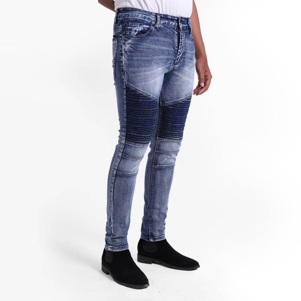 Weird Jeans - Biker Blue Ocean - Celana Jenas Denim Panjang Pria Slim Fit Strech Polos - Image 5