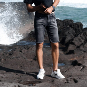 Weird Jeans - Miami Grey - Celana Jeans Denim Pendek Pria Skinny Fit Strech