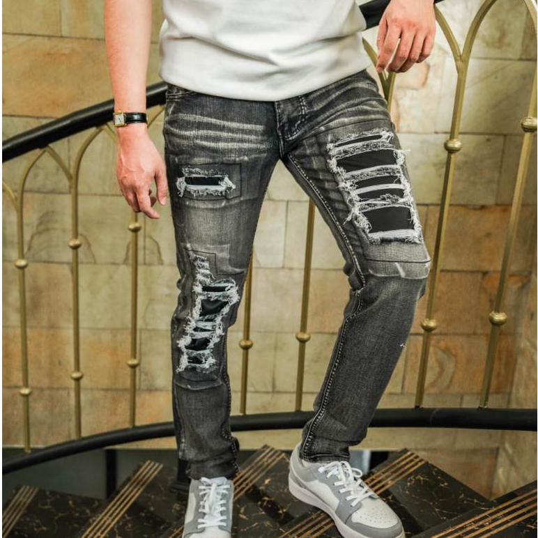 Weird Jeans - Grey Lyon - Celana Panjang Jeans Denim Pria Slim Fit Strech - Image 2