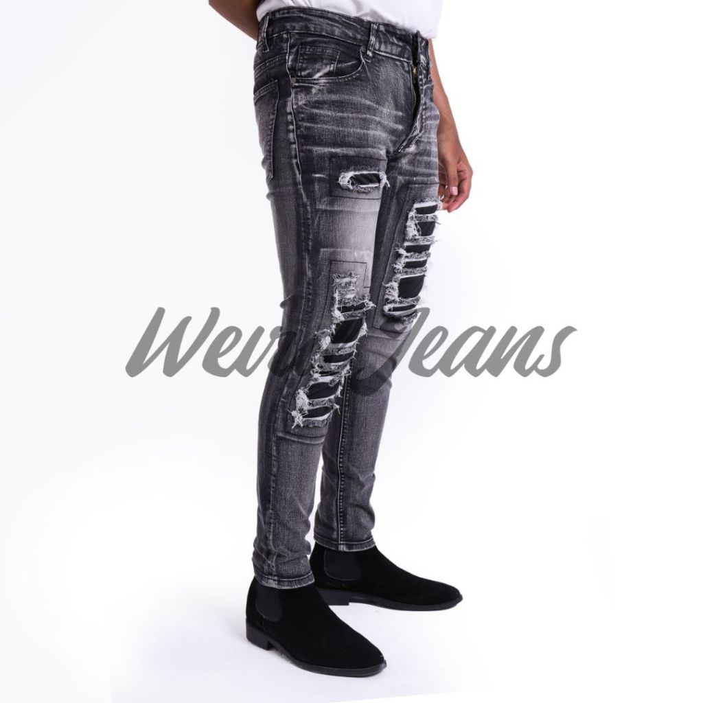 Weird Jeans - Grey Lyon - Celana Panjang Jeans Denim Pria Slim Fit Strech - Image 6