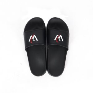 Weird Jeans - "W" Red Feathers - Sandal Slide Black Pria
