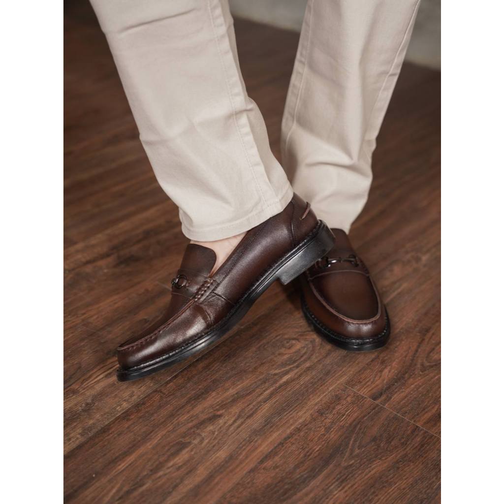 Weird Jeans - Oxford Loafers Brown - Sepatu Pria Formal Casual Elegant Slip On Leather - Image 2