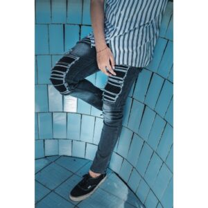Weird Jeans - Disaster Grey - Celana Jeans Panjang Pria Denim Skinny Fit