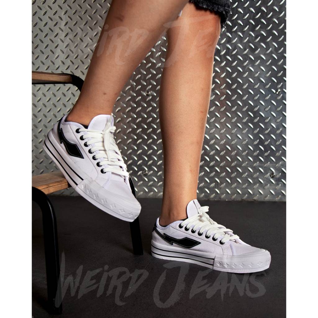 Weird Jeans - Edsel Low Putih - Sepatu Sneakers Casual Pria Wanita Dewasa Original Vulcanized Putih Hitam - Image 2