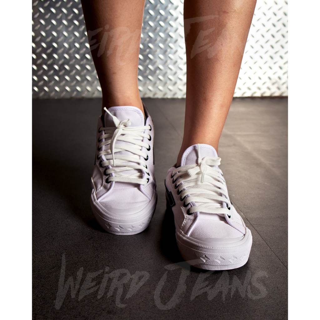 Weird Jeans - Edsel Low Putih - Sepatu Sneakers Casual Pria Wanita Dewasa Original Vulcanized Putih Hitam - Image 3