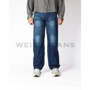 Weird Jeans - Loose Fit Raven Blue - Celana Jeans Loose Fit Panjang Pria Non Strech Polos Warna Biru