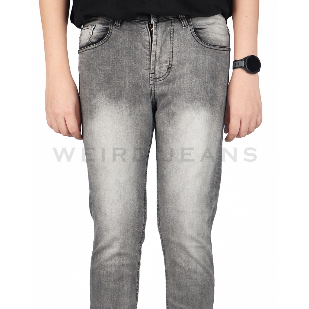 Weird Jeans - Ford Grey - Celana Jeans Panjang Pria Slim Fit Strech Celana Jeans Polos Warna Abu-Abu - Image 5