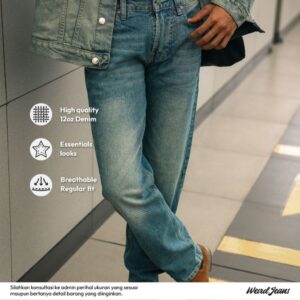 Weird Jeans - Loose Fit Brooklyn Blue  - Celana Jeans Panjang Pria Loose Fit Polos Nyaman