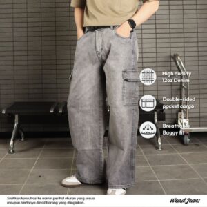 Weird Jeans - Baggy Gravel Grey - Celana Baggy Jeans Panjang Pria Non Strech
