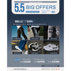 [ 329k DAPAT 2 ] Celana Jeans Celana Panjang Sepatu Pria Diskon Bulan 5.5