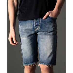 Weird Jeans - Aqua Blue - Celana Jeans Denim Pendek Pria Slim Fit Strech Polos Warna Biru