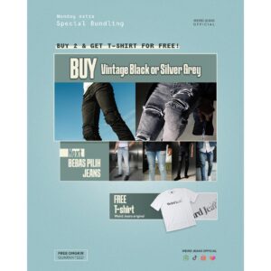 [ Gratis Kaos 378k Dapat 3 Item ] Celana Jeans Panjang Pria Slim Fit Strech