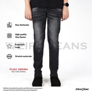 Weird Jeans - Vusion Grey - Celana Jeans Panjang Pria Slim Fit Strech Polos Nyaman