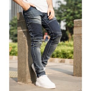Weird Jeans  - Biker Blue Indigo - Celana Biker Jeans Panjang Pria Skinny Slimfit Bahan Strech Denim