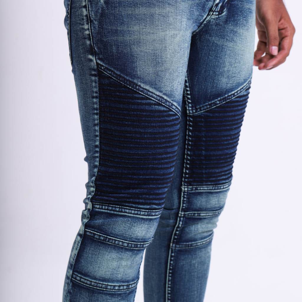 Weird Jeans - Biker Blue Indigo - Celana Biker Jeans Panjang Pria Skinny Slimfit Bahan Strech Denim - Image 8