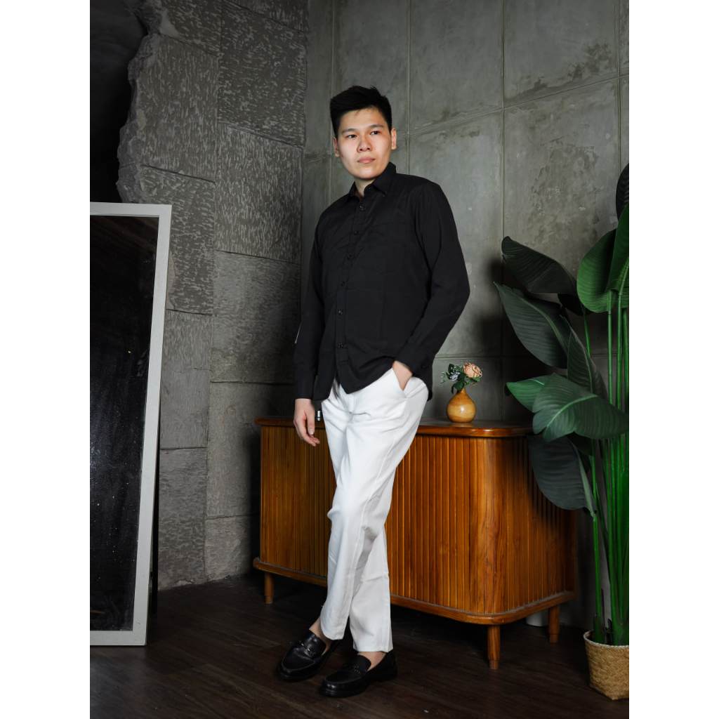 Weird Jeans - Maxi Grey Celana Formal Panjang Bahan Semi Wool Pria Formal Stright Fit Warna Abu Abu - Image 8