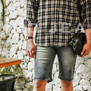 Weird Jeans - Grady Grey - Celana Jeans Denim Pendek Pria Skinny Fit Strech