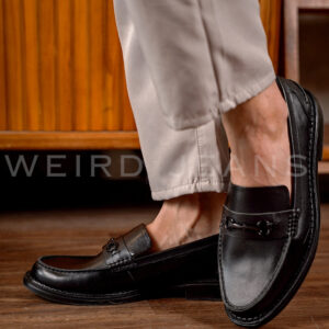 Weird Jeans - Oxford Loafers Black Dan Brown Sepatu Pria Formal Casual Elegant Slip On Leather
