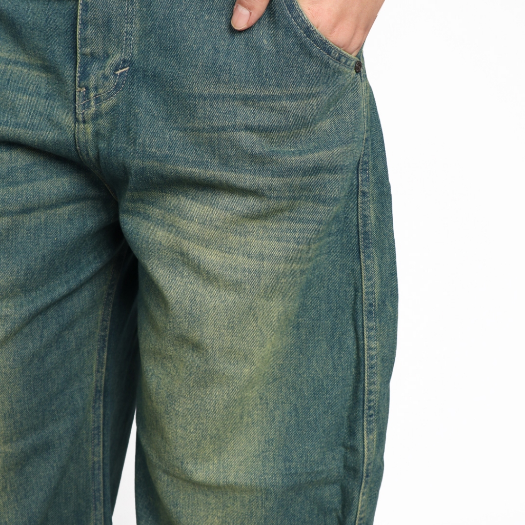 Weird Jeans - Baggy Barrel Midas Blue - Celana Jeans Panjang Pria Baggy Barrel Jeans Polos Nyaman - Image 5