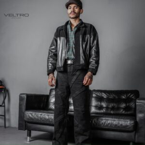 [Weird Jeans x Veltro Denim] Rebellion Black - Panel Baggy Jeans Pria