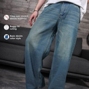 Weird Jeans - Baggy Foster Blue - Celana Jeans Panjang Pria Baggy Jeans Polos Nyaman