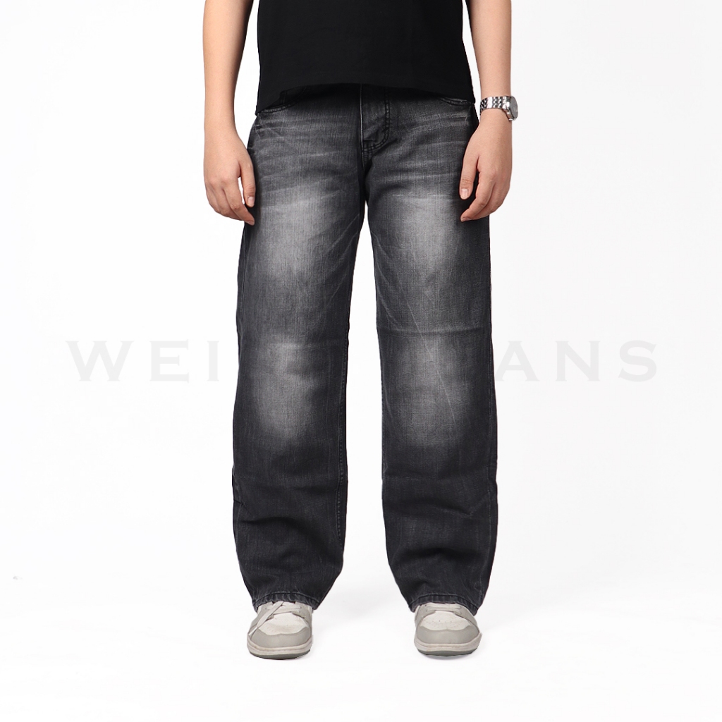 Weird Jeans - Loose Fit Grant Grey - Celana Jeans Panjang Pria Loose Fit Polos Nyaman Warna Grey - Image 6