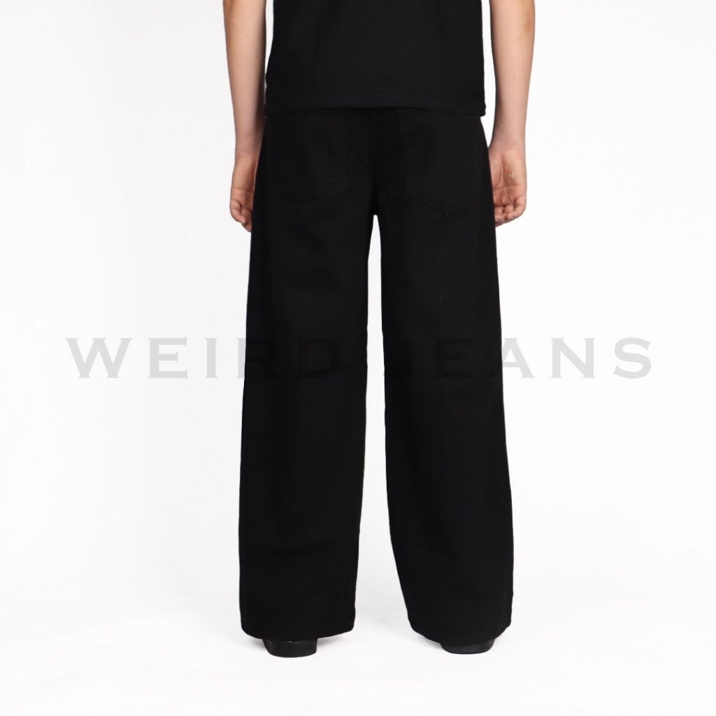 Weird Jeans - Baggy Black No Ripped - Celana Jeans Panjang Pria Baggy Jeans Polos Nyaman - Image 8